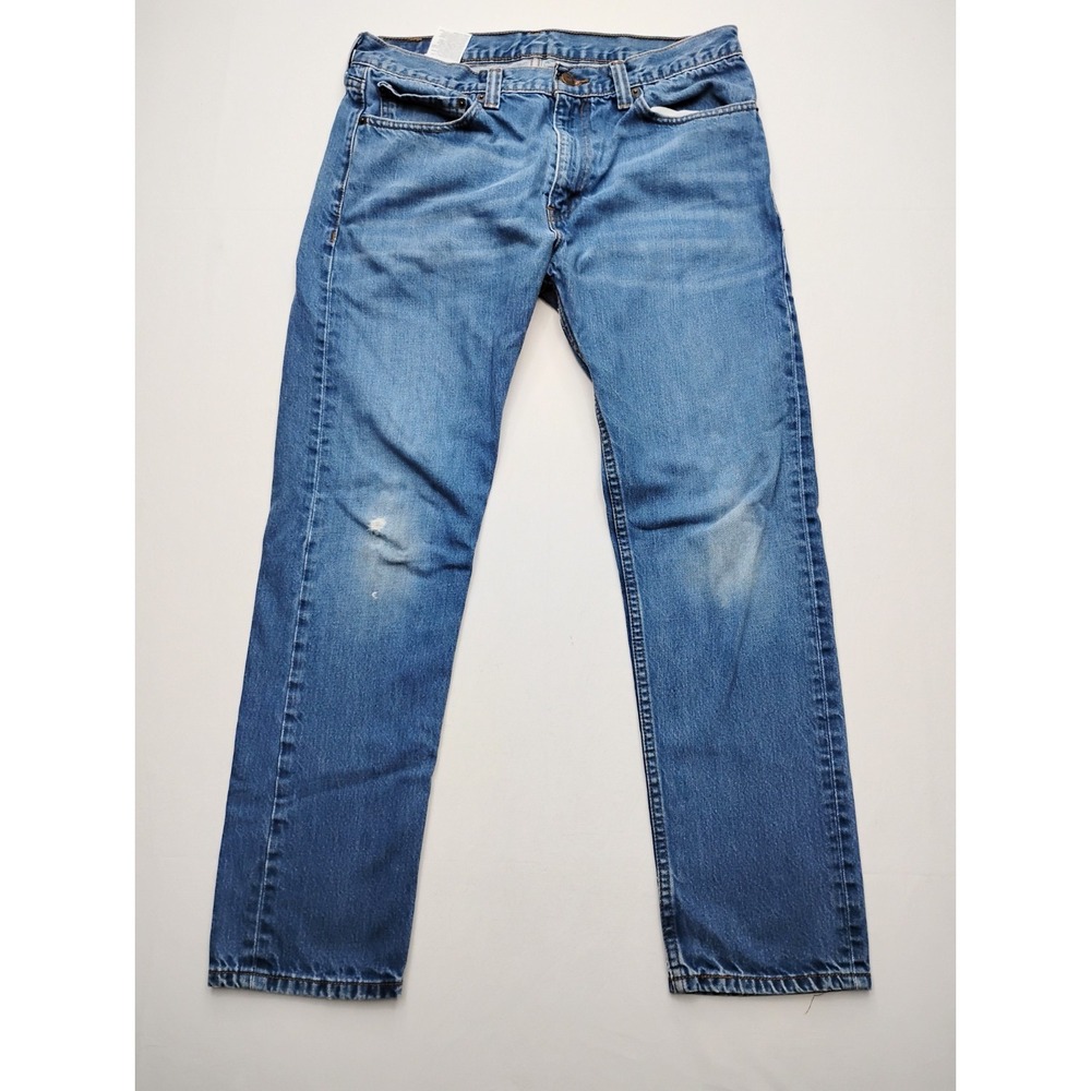 Levis 508 Jeans Mens 34x30 Inseam Faded Distressed Mid Wash Straight
